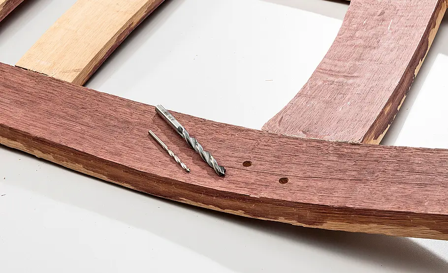 Stuhl aus Weinfass bauen