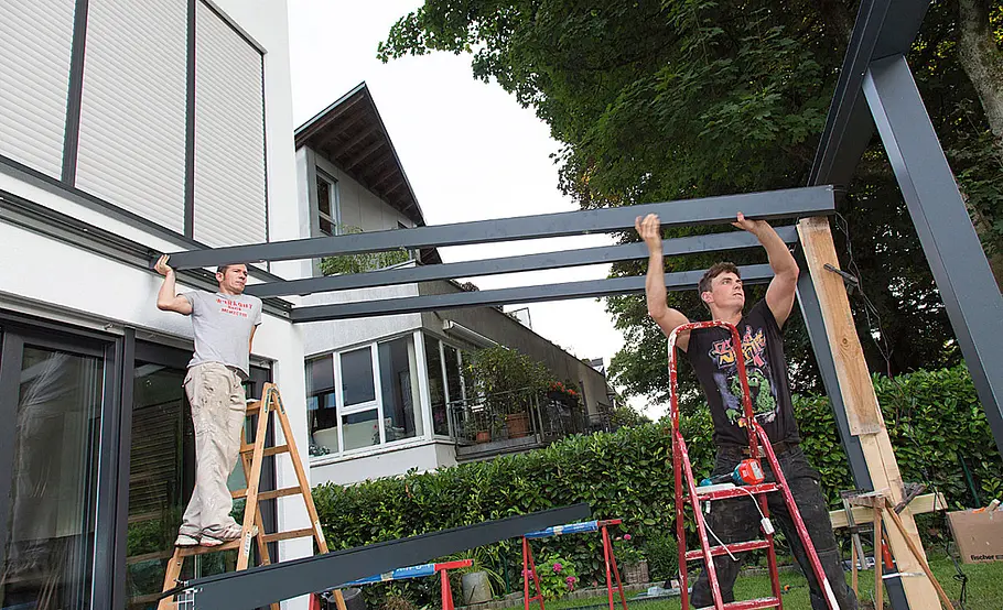 Terrassendach aus Aluminium selber bauen