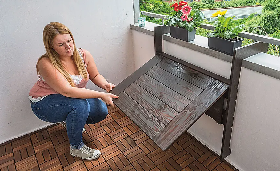 Klapptisch für den Balkon selber bauen