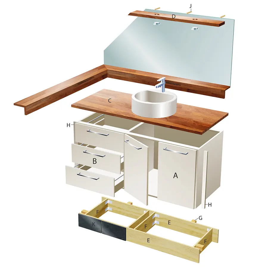 Waschbeckenunterschrank bauen Waschbeckenunterschrank bauen