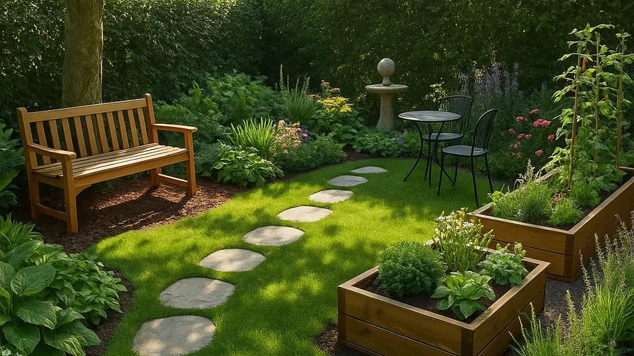 Gartenansicht generiert mit KI