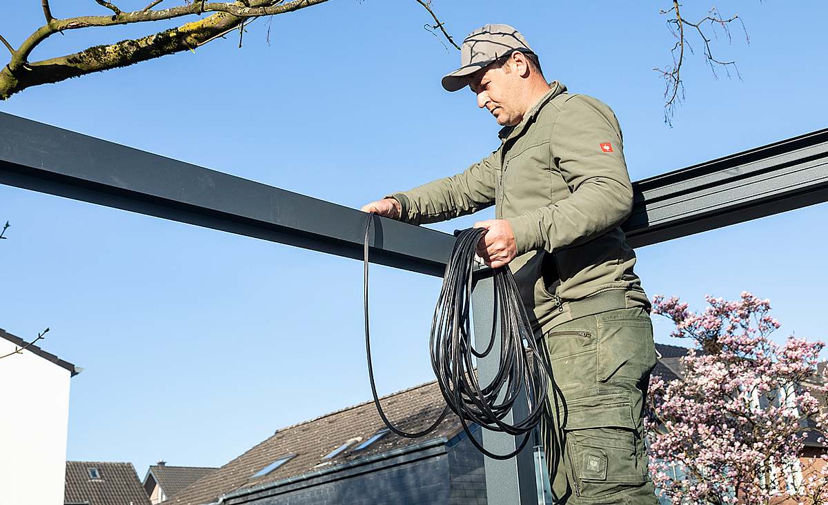 Freistehende Terrassenüberdachung bauen selber bauen