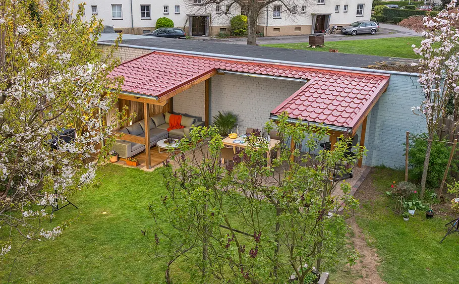 Überdachten Sitz- und Grillplatz selber bauen