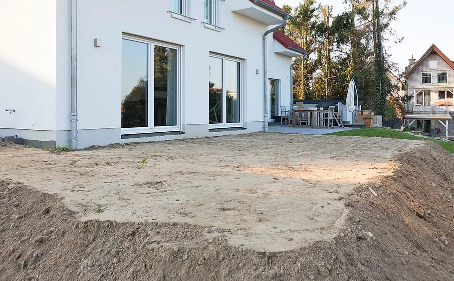 Bangkirai-Terrasse: Unterkonstruktion