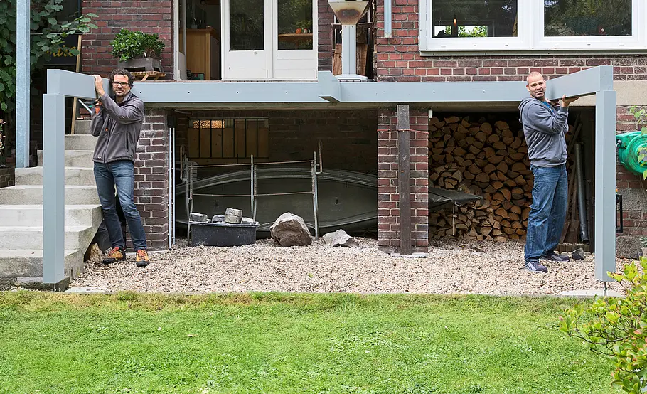 Hochterrasse aus Holz – Unterkonstruktion