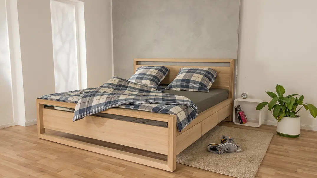 Doppelbett mit Stauraum selber bauen - Foto: sidm / KEH Doppelbett mit Stauraum selber bauen - Foto: sidm / KEH