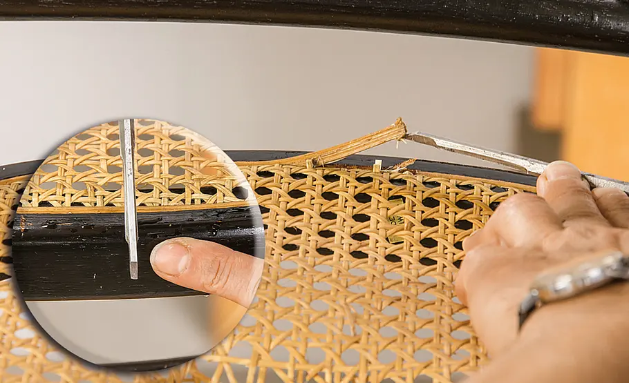 Stuhlgeflecht reparieren