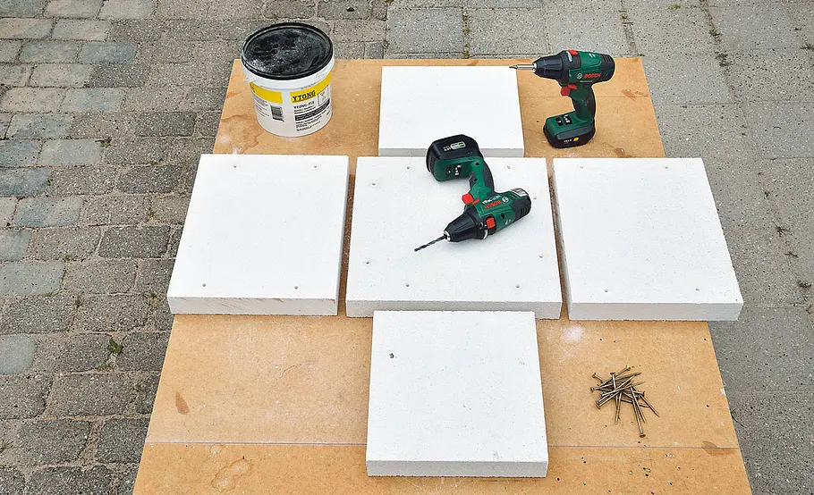 Pflanzkübel aus Betonplatten bauen