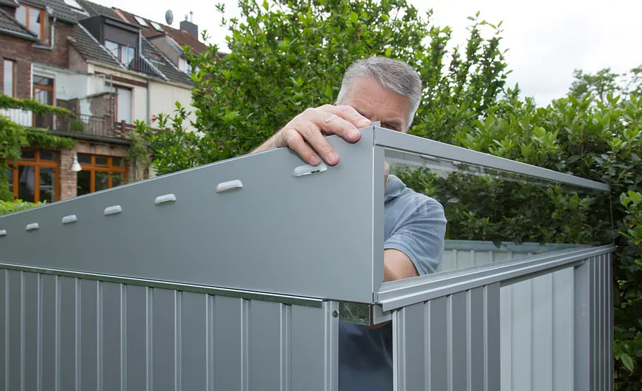Metall-Gerätehaus selber bauen