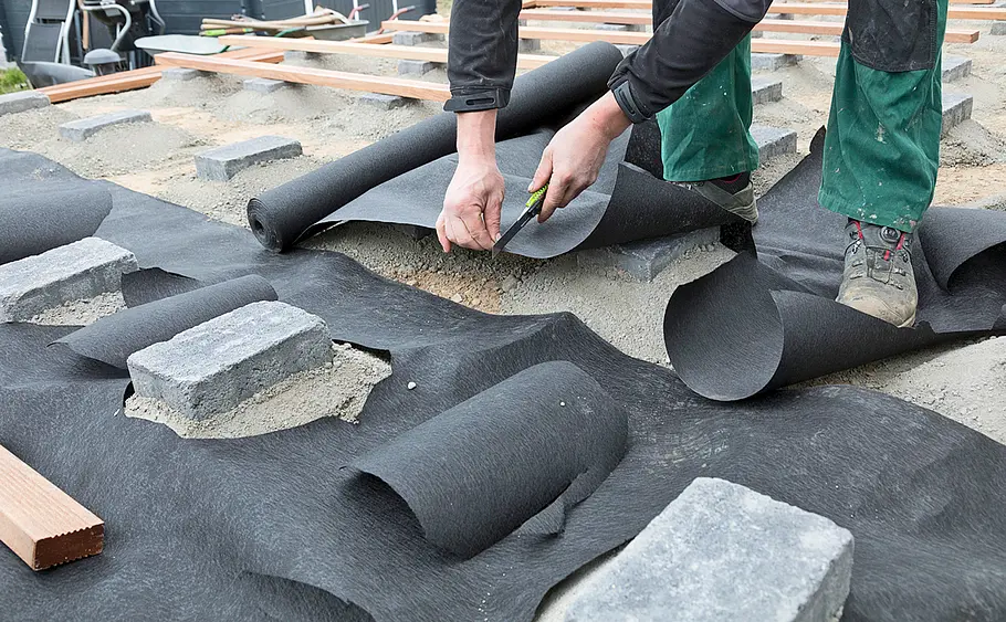Bangkirai-Terrasse: Unterkonstruktion