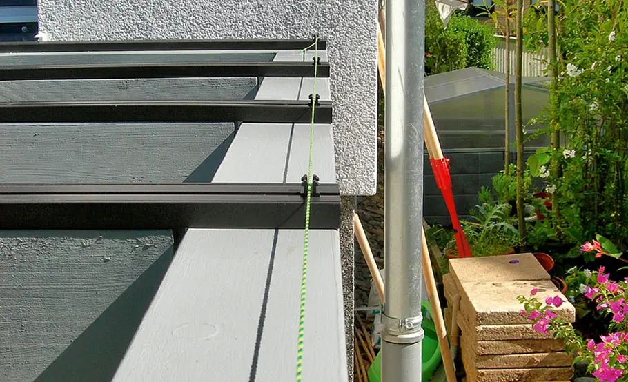 Hochterrasse: Beplankung & Treppenbau