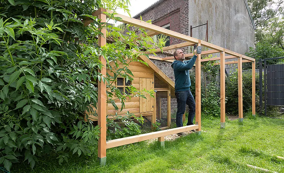 Hühner-Auslauf selber bauen