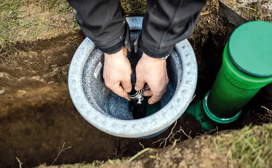 Regenwassertank im Garten vergraben