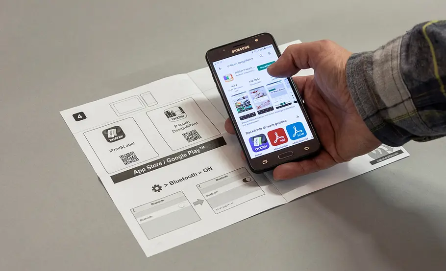 Einfach mit dem Handy beschriften