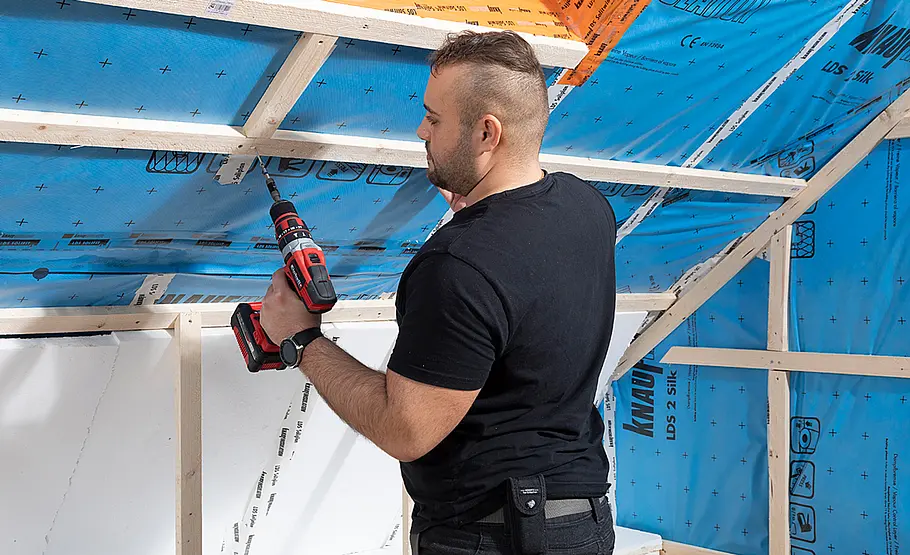 Dachausbau mit Gipskarton-Bauplatten