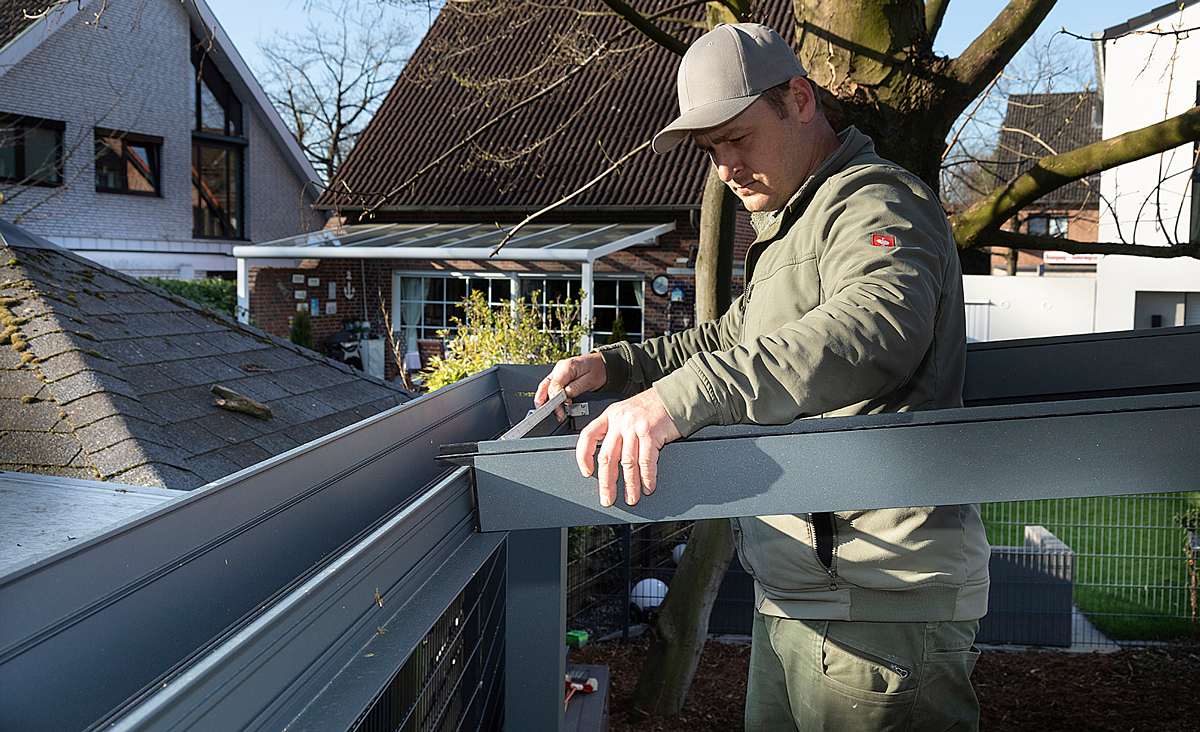 Freistehende Terrassenüberdachung bauen selber bauen