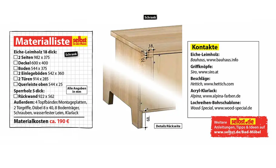 Günstige Badmöbel selber bauen