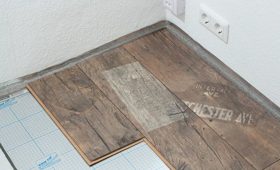 Laminat mit Route 66 Aufdruck
