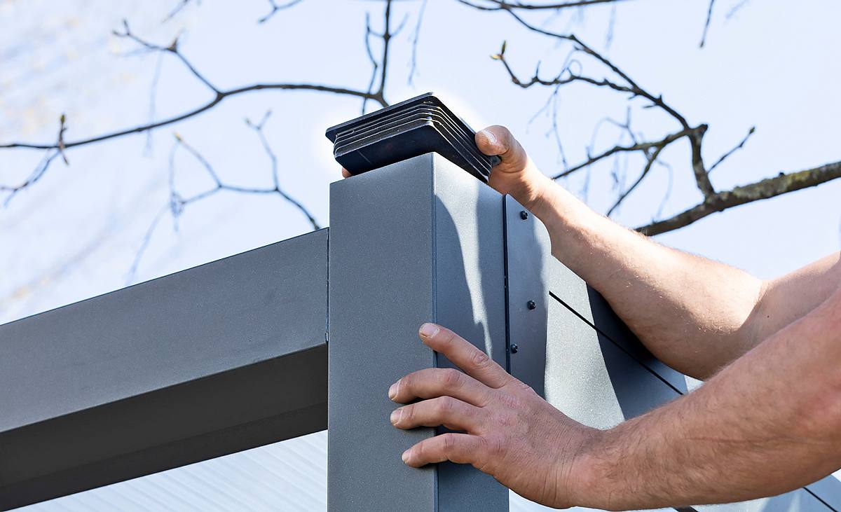 Freistehende Terrassenüberdachung bauen selber bauen