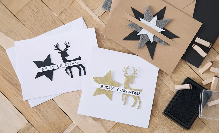 Weihnachtskarten selber basteln