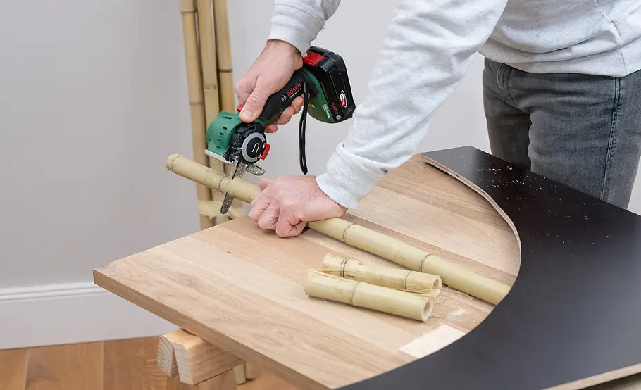 Bett-Rückwand aus Bambus bauen