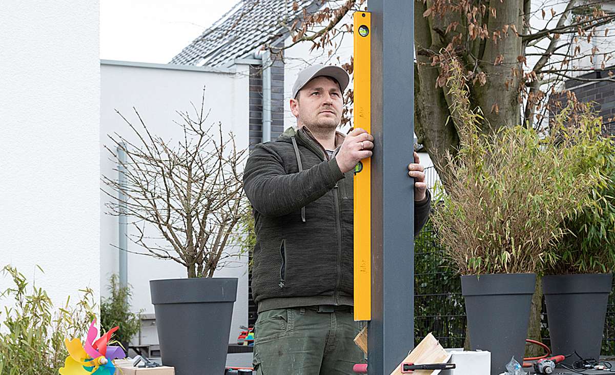 Freistehende Terrassenüberdachung bauen selber bauen