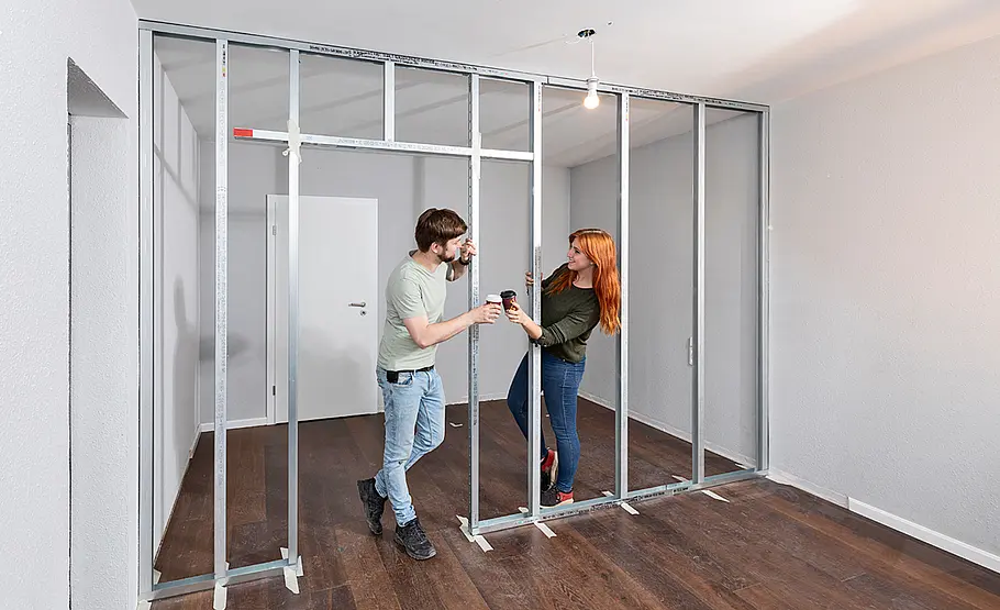Trockenbauwand als Trennwand