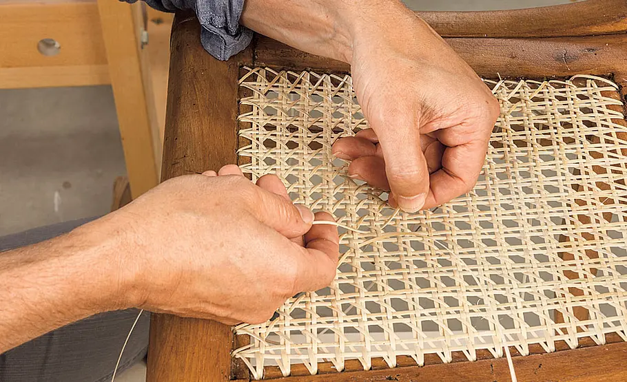 Anleitung: Wiener Geflecht für Stuhl-Reparatur