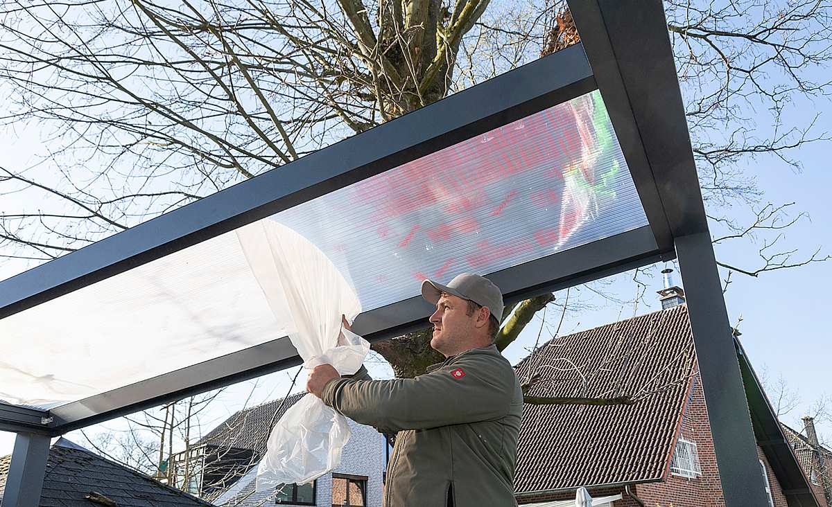 Freistehende Terrassenüberdachung bauen selber bauen