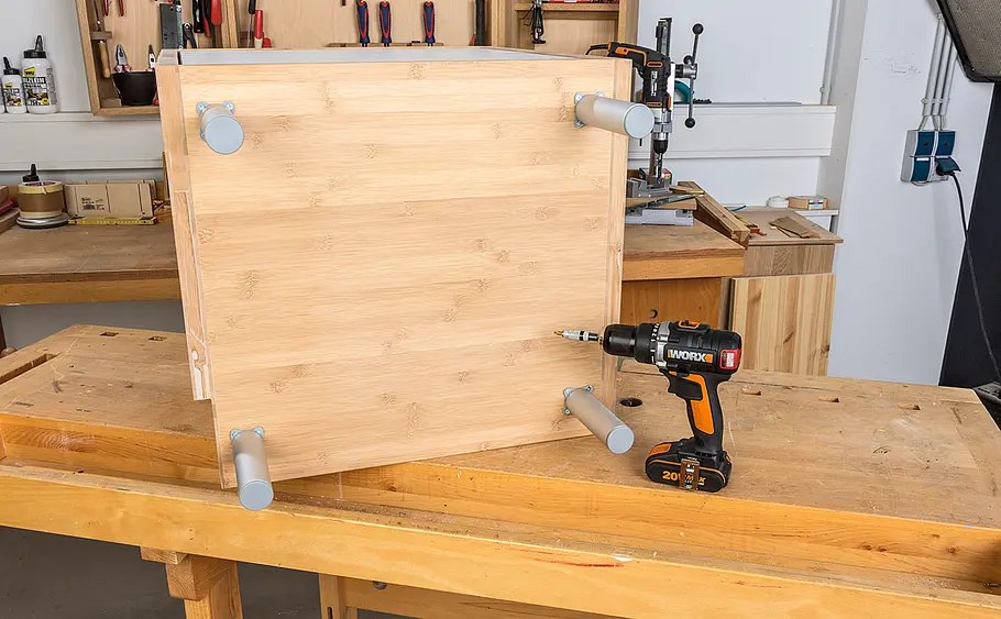 Waschbeckenunterschrank mit Schubladen bauen