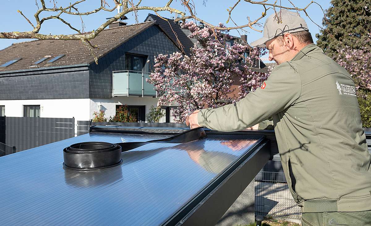 Freistehende Terrassenüberdachung bauen selber bauen