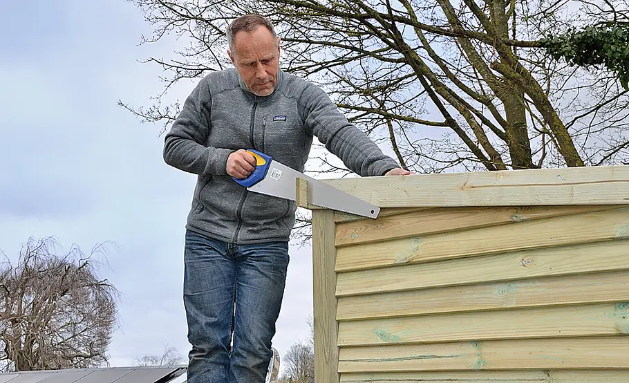 Großzügiges Gartenhaus mit Pultdach selber bauen