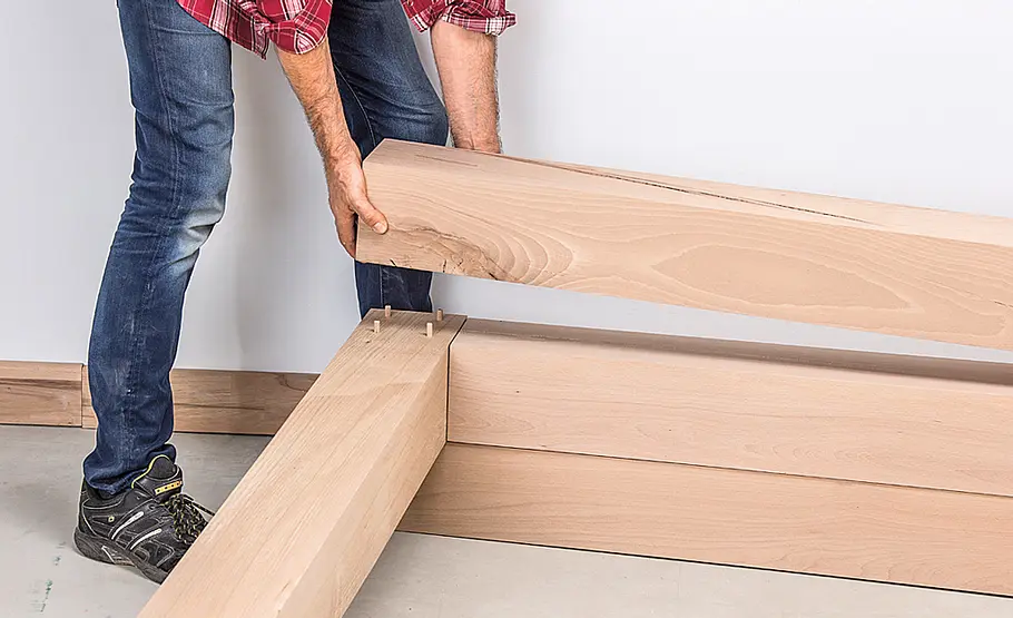 Balkenbett selber bauen
