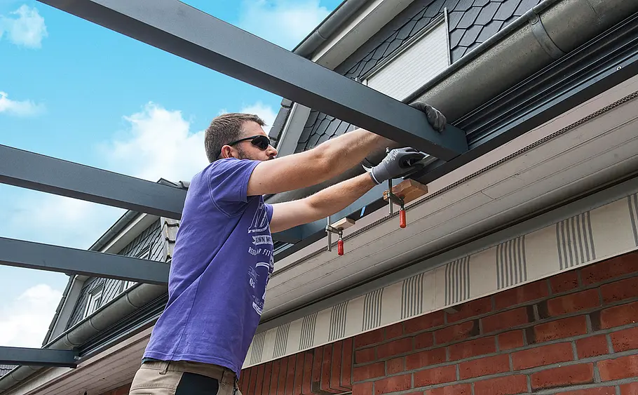 Überdachte Terrasse aus Alu bauen