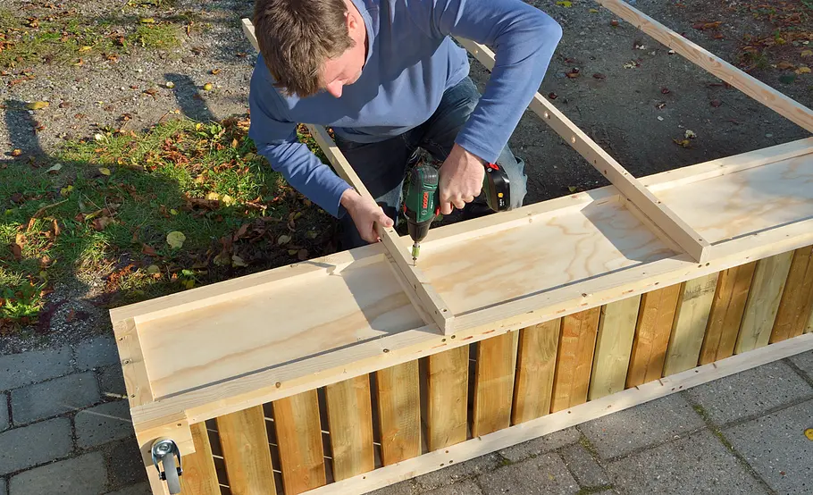 Mobile Sichtschutz-Markise für Terrasse und Balkon bauen