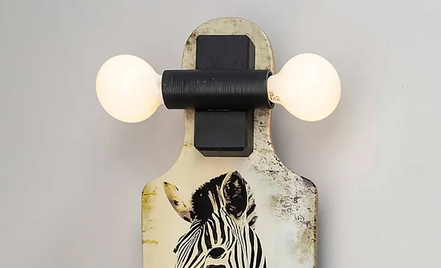 Lampe aus Longboard bauen