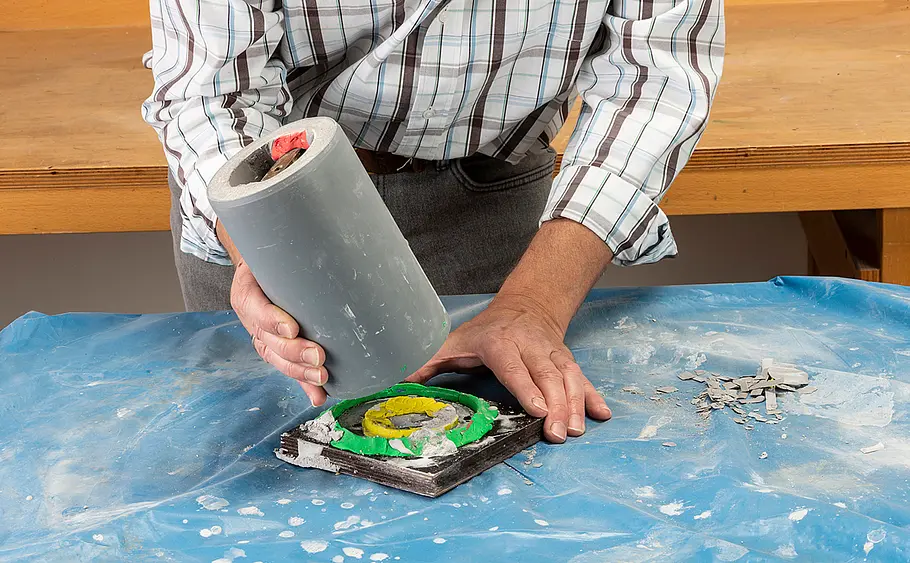 Leuchte aus Kreativbeton basteln