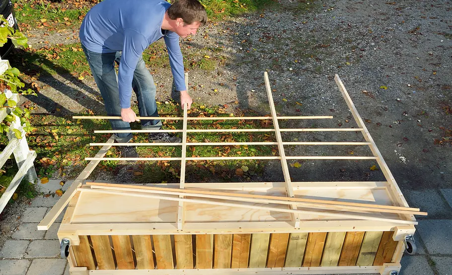 Mobile Sichtschutz-Markise für Terrasse und Balkon bauen