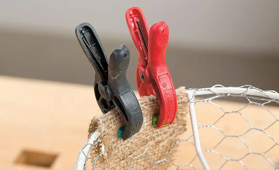 Lampenschirm aus Sackleinen