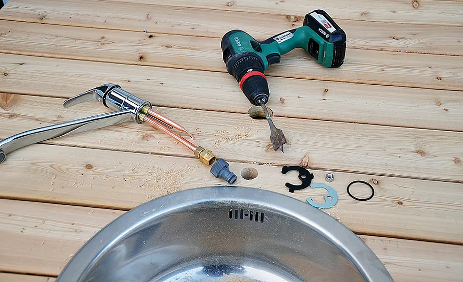 Mobile Gartenspüle bauen