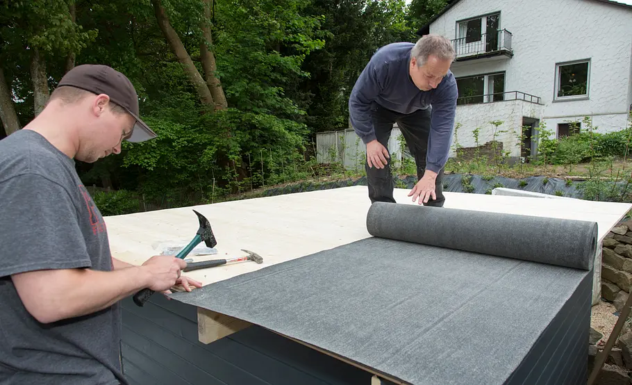 Gartenhaus mit Flachdach selbst bauen