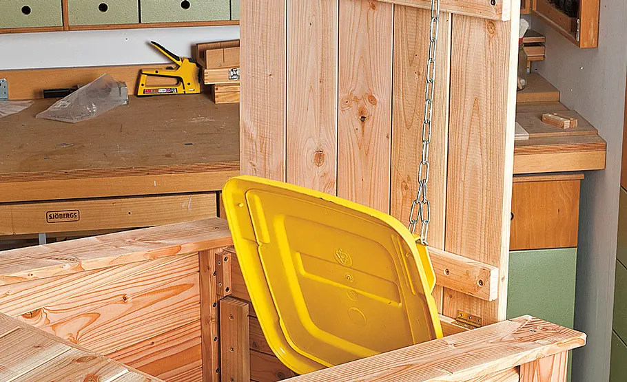 Mülltonnenbox aus Holz selber bauen