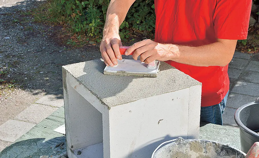 Pflanzkübel aus Betonplatten bauen