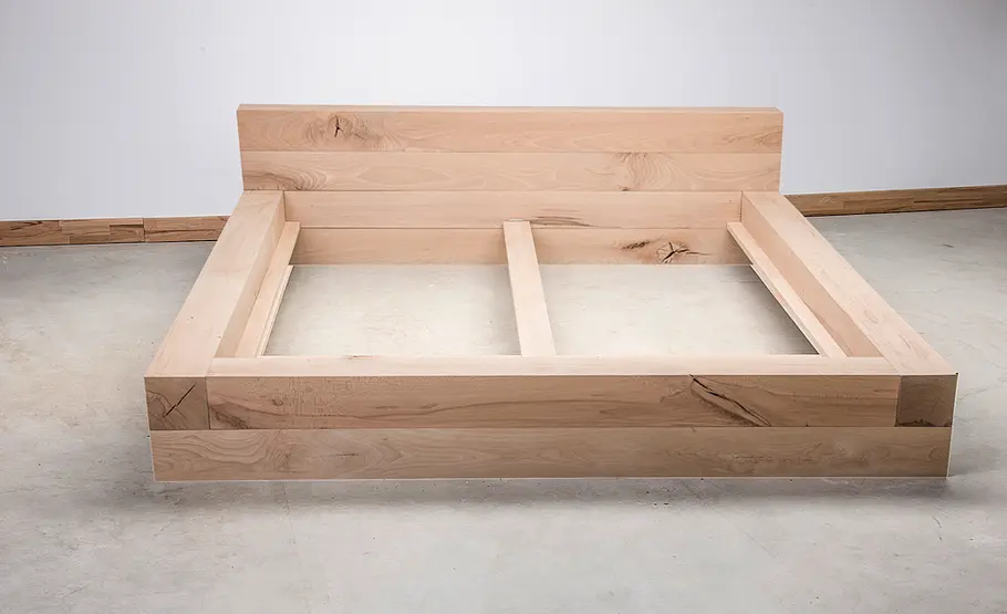 Balkenbett selber bauen