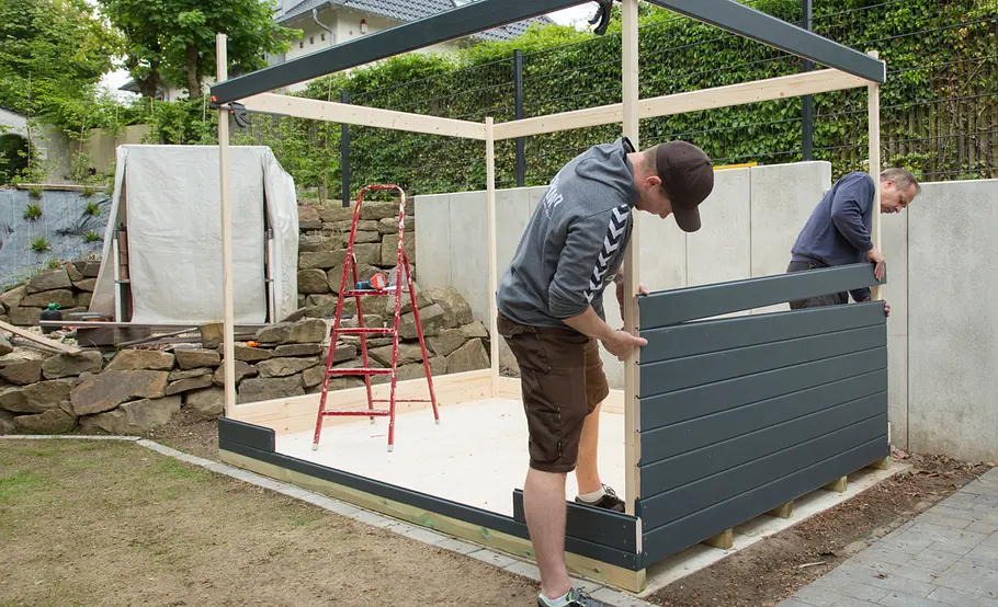 Gartenhaus mit Flachdach selbst bauen