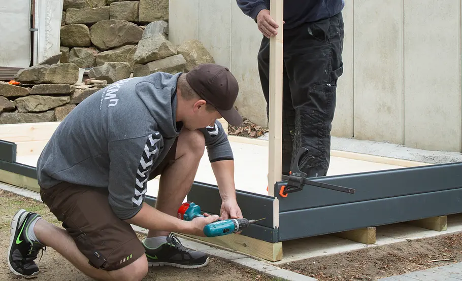 Gartenhaus mit Flachdach selbst bauen