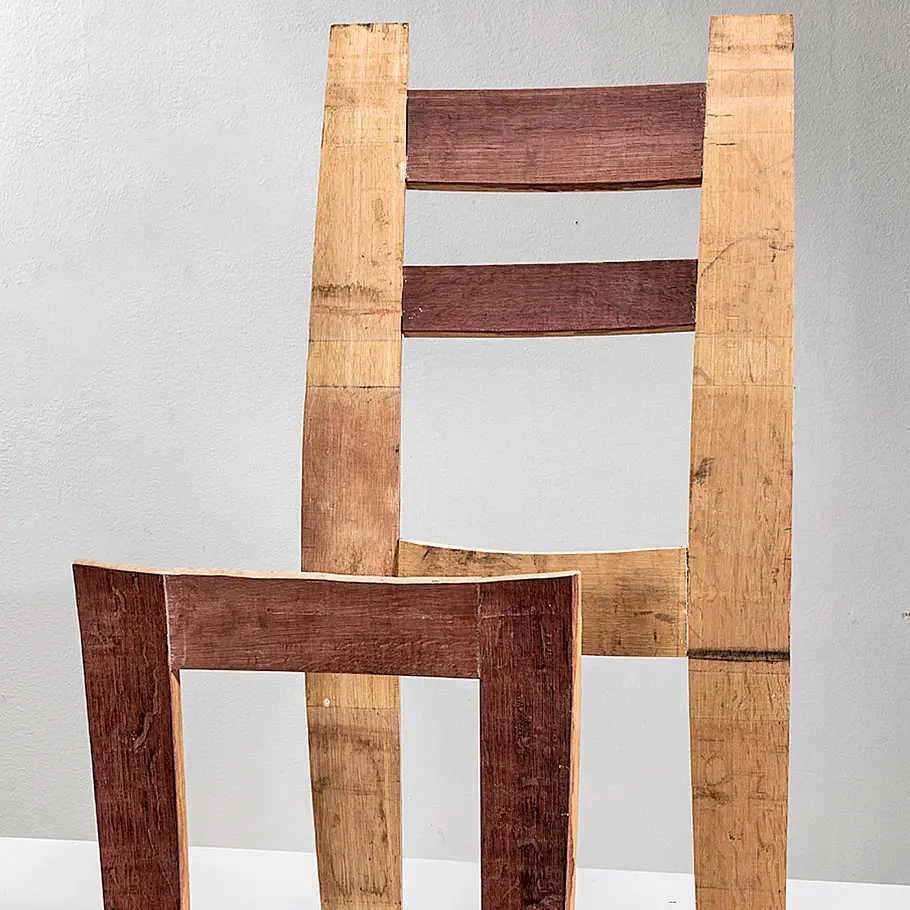Stuhl aus Weinfass bauen