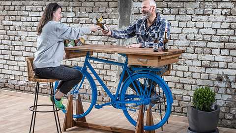 Ableitung: Bar-Tresen aus altem Fahrrad bauen - Foto: sidm / MMM