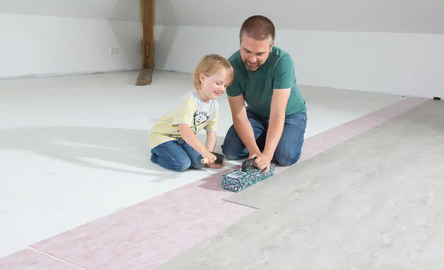 Vinyl-Fußboden verlegen