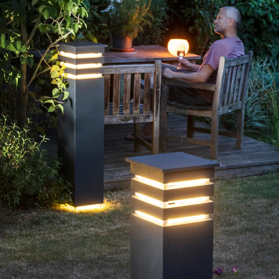 Gartenlampe aus Holz